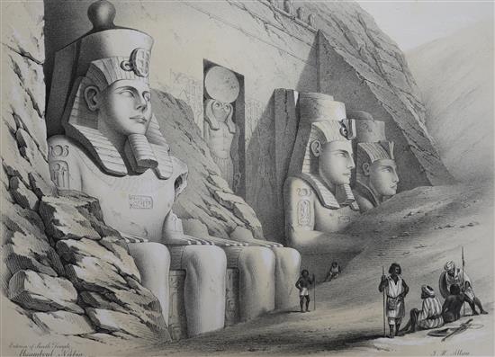 John Harrison Allan, 21 lithographs of Egypt and Nubia from A Pictorial Tour...1843 27 x 38cm. unframed.